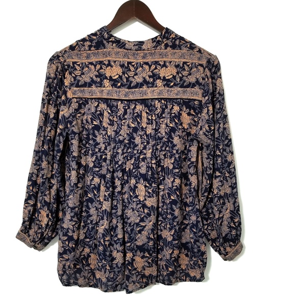 Lucky Brand NWOT Michelle Henley Boho Blouse - Picture 5 of 8
